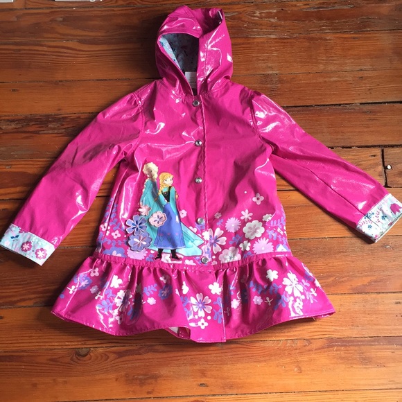 Brand new Disney Frozen Elsa Anna Raincoat new release girls rain coat